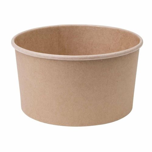 Fiesta Compostable Round Kraft Salad Bowls 1000ml / 35oz (Pack of 300) - FB198 - 1