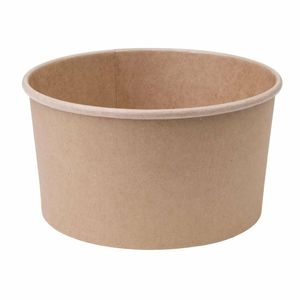 Fiesta Compostable Round Kraft Salad Bowls 1000ml / 35oz (Pack of 300) - FB198 - 1