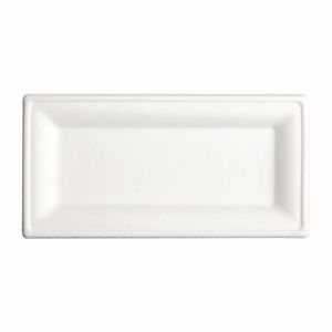 Fiesta Compostable Bagasse Rectangular Plates 258mm (Pack of 50) - FC539 - 3