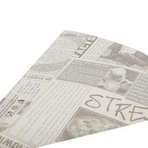 Colpac Biodegradable Newspaper Print Paper Chip Cones 183mm (Pack of 1000) - CE230 - 3