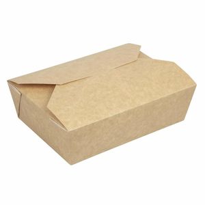Colpac Recyclable Kraft Microwaveable Food Boxes 1950ml / 68oz (Pack of 200) - FA365 - 1