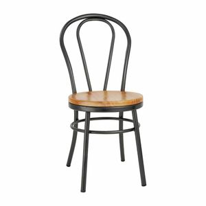 Bolero Clarisse Side Chairs Metallic Grey (Pack of 2) - DC178 - 1