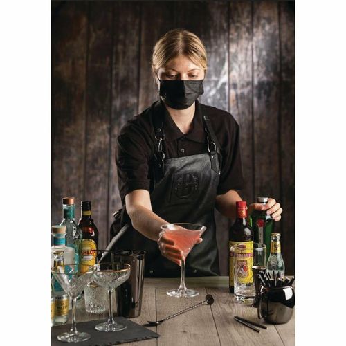 Black Type IIR Front of House Face Masks (Pack of 50) - DF589 - 4