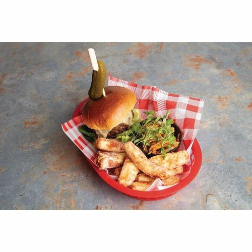Greaseproof Paper Sheets Red Gingham 250 x 250mm (Pack of 200) - CL657 - 3