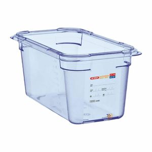 Araven ABS Food Storage Container Blue GN 1/4 150mm - GP576 - 1