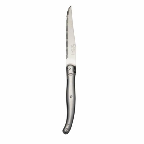 Laguiole Serrated Steak Knife Stainless Steel Handle (Pack of 6) - V598 - 1