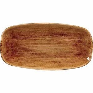 Churchill Stonecast Patina Rectangular Plates Vintage Copper 298mm (Pack of 12) - DR668 - 1