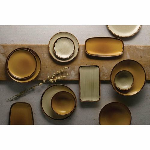 Dudson Harvest Mustard Chef's Oblong Plate 189mm (Pack of 6) - FJ779 - 4