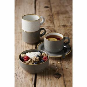 Churchill Stonecast Profile Stacking Bowl Grey 358ml (Pack of 6) - FS909 - 3