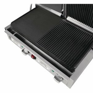 Buffalo Double Half Ribbed Contact Grill - FC386 - 3