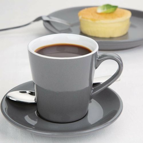 Olympia Cafe Flat White Cups Charcoal 170ml (Pack of 12) - FF992 - 9