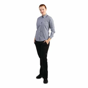 Chef Works Womens Gingham Shirt Black S - B217-S - 1