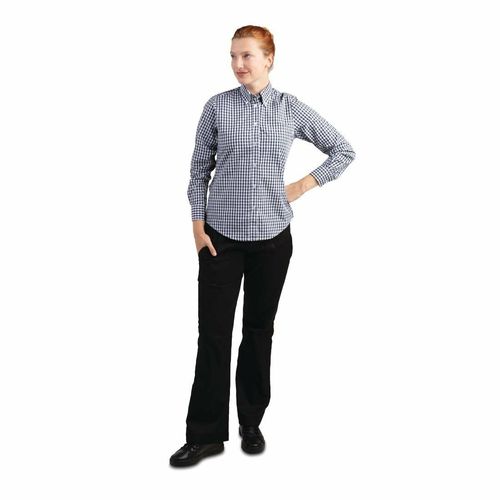 Chef Works Womens Gingham Shirt Black 2XL - B217-XXL - 2