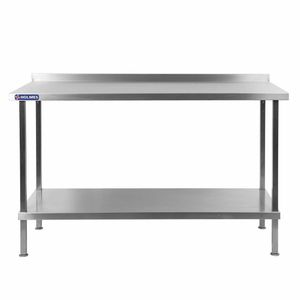 Holmes Stainless Steel Wall Table with Upstand 1200mm - DR022 - 3