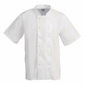 Whites Boston Unisex Short Sleeve Chefs Jacket White XS - B250-XS - 1
