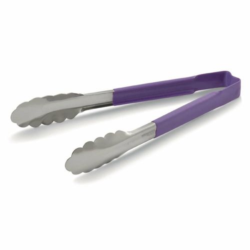 Vollrath Purple Utility Grip Kool Touch Tong 9 - DC255 - 1