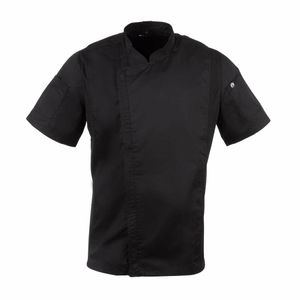 Chef Works Springfield Zipper Mens Chefs Jacket Black XS - B472-XS - 1