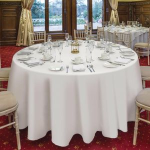 Mitre Essentials Occasions Round Tablecloth White 2800mm - GW442 - 3