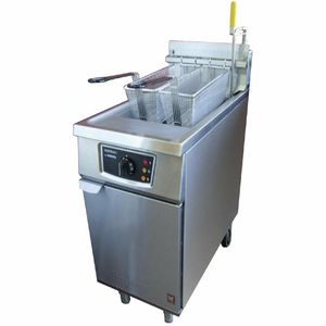 Falcon Infinity Single Tank Twin Basket Free Standing Propane Gas Filtration Fryer G2845F - CG965-P - 1
