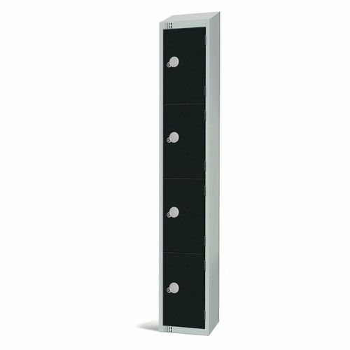 Elite Four Door Electronic Combination Locker with Sloping Top Black - GR687-ELS - 3