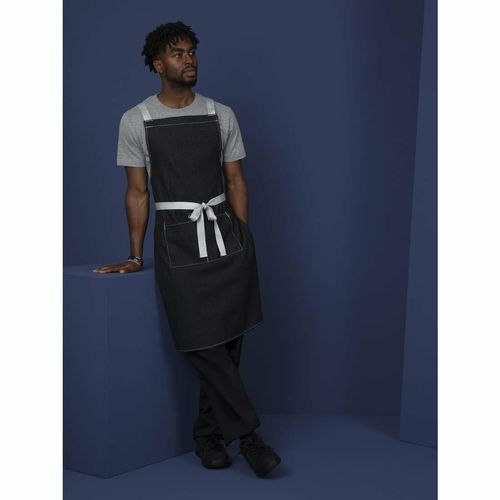 Southside X-Cross Back Bib Apron Denim Black - BB057 - 10