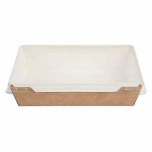 Colpac Fuzione Recyclable Paperboard Food Trays With Lid 1000ml / 35oz - FA376 - 3