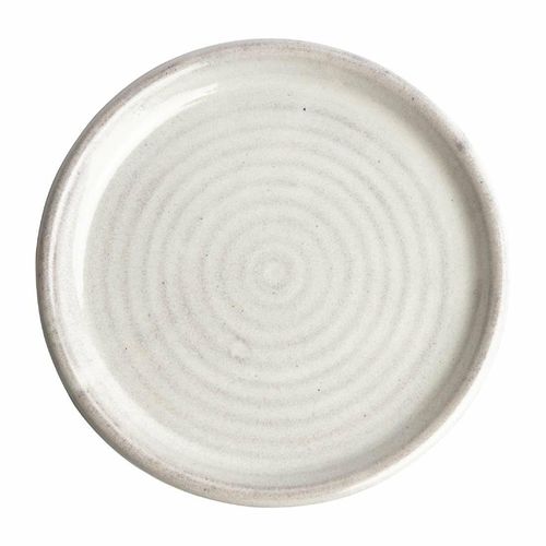 Olympia Canvas Small Rim Round Plate Murano White 180mm (Pack of 6) - FA330 - 1