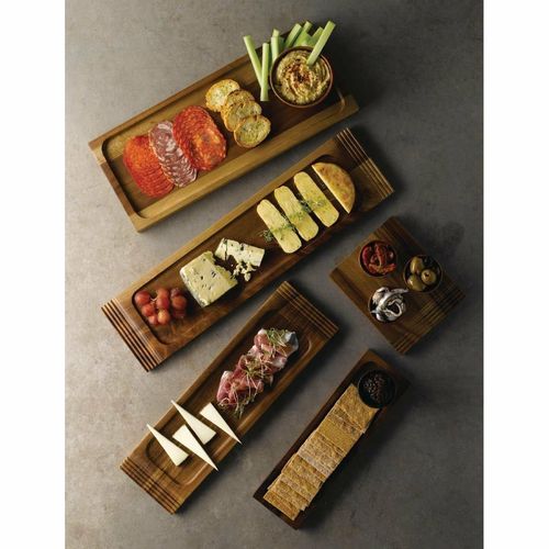 Churchill Alchemy Wood Large Double Handled Boards 495 x 130mm (Pack of 4) - FA672 - 3