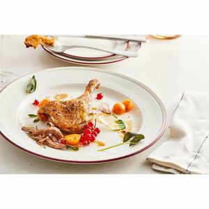 Steelite Bead Maroon Band Plates 202mm (Pack of 12) - VV2686 - 3