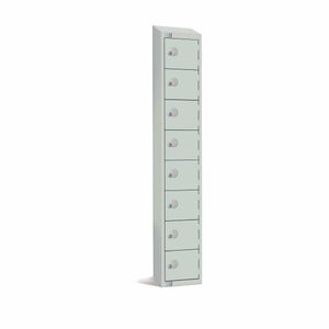 Elite Eight Door Coin Return Locker with Sloping Top Grey - CE105-CNS - 1