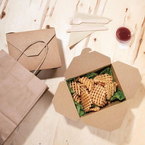 Fiesta Recyclable Cardboard Takeaway Food Containers 112mm (Pack of 300) - FN894 - 3