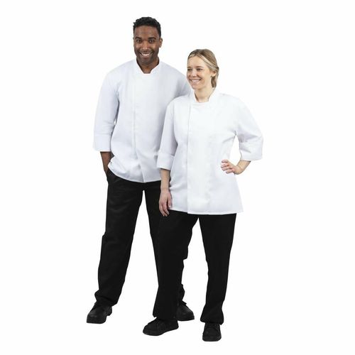 Whites Unisex Atlanta Chef Jacket White Teflon Size L - BB578-L - 10