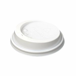 White Lid To Fit 225ml Huhtamaki Hot Cup (Pack of 1000) - 1