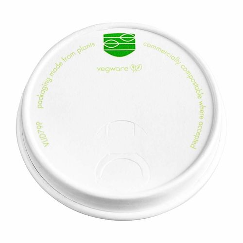 Vegware Compostable 79-Series Paper Hot Cup Lid (Pack of 1000) - 1