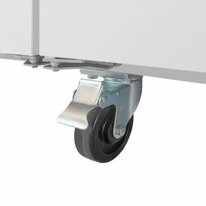 Polar U-Series GN Saladette Counter with Square Sneeze Guard 3 Door - 3