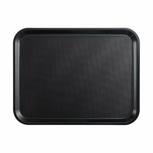 Cambro Mykonos Tray Black Non-Slip Surface 330x430mm - 1