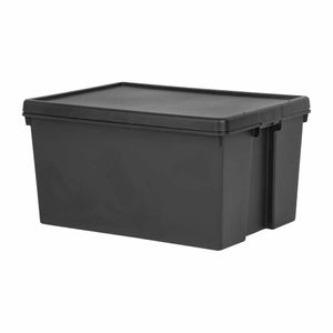 Wham Bam Recycled Storage Box & Lid Black 96Ltr - CX096 - 1