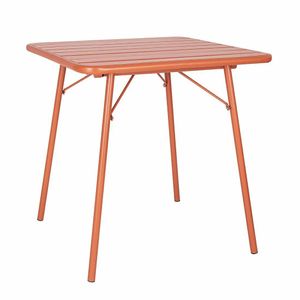 Bolero Terracotta Square Slatted Steel Table - 700mm - CK064 - 1