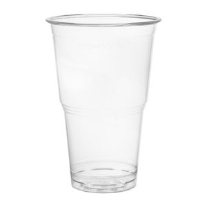 Vegware PLA Pint to Brim Cup UKCA/UKNI/CE-marked 96-Series (Pack of 1000) - FU456 - 1