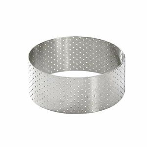De Buyer Perforated Stainless Steel Straight Tart Ring 85x35mm - DZ753 - 1