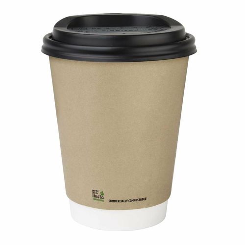 Fiesta Compostable Coffee Cups Double Wall 340ml (Pack of 25) - CU987 - 2
