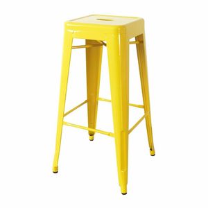Bolero Bistro Yellow Steel?High Stool (Pack of 4) - CH999 - 1