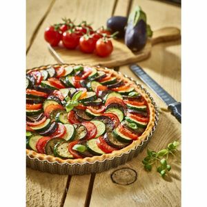 De Buyer Perforated Fluted Tart Mould With Removable Base 240x25mm - DZ735 - 3