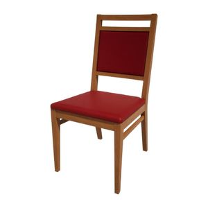 Bolero Bespoke Bia A Side Chair in Red/Oak - HS411 - 1