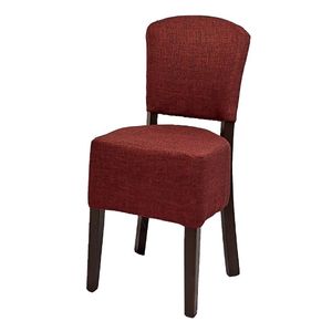 Hanoi Dining Chair In Dark Walnut with Shetland Scarlet Seatpad (Pack of 2) - HP759 - 1