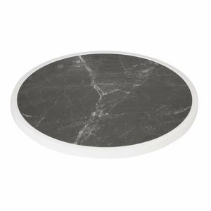 Bolero Fibre Glass Round Table Top Dark Granite Effect 580mm - DL487 - 1