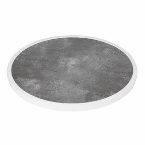 Bolero Fibre Glass Round Table Top Dark Stone Effect 580mm - DL488 - 1