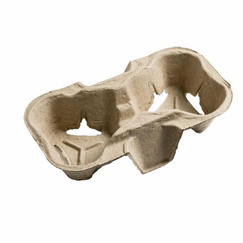 Moulded Pulp Fibre Two Cup Carrier (Pack of 360) - GP566 - 1