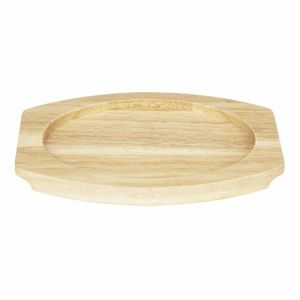 Olympia Hevea Board for Cast Iron Oval Eared Dish 260x165mm for FW817 - FW977 - 3