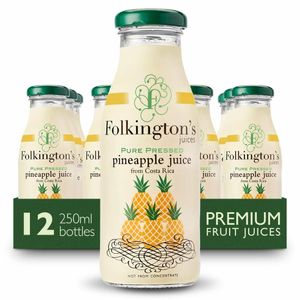 Folkington's Juices Pineapple Glass Bottle 250ml (Pack of 12) - FU466 - 3
